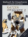 Klassik Art Malbuch für Erwachsene und Kinder ab 8 Jahren - Katzen und Hunde 2