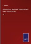 Autobiography, Letters and Literary Remains of Mrs. Piozzi (Thrale)