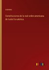 Constituciones de la real orden americana de Isabel la catolica