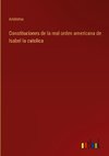 Constituciones de la real orden americana de Isabel la catolica