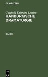 Hamburgische Dramaturgie, Band 1, Hamburgische Dramaturgie Band 1