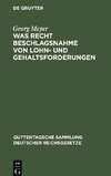 Was Recht Beschlagsnahme von Lohn- und Gehaltsforderungen