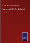 Verzeichniss der Schriften über Zoologie