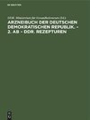 Arzneibuch der Deutschen Demokratischen Republik. ¿ 2. AB ¿ DDR. Rezepturen