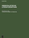 Orientalistische Literaturzeitung, Jahrgang 39, Number 10, Oktober 1936