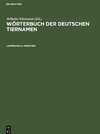 Wörterbuch der Deutschen Tiernamen, Lieferung 5, Insekten