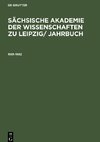 Sächsische Akademie der Wissenschaften zu Leipzig/ Jahrbuch, Sächsische Akademie der Wissenschaften zu Leipzig/ Jahrbuch (1981¿1982)