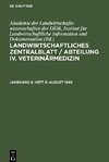 Landwirtschaftliches Zentralblatt / Abteilung IV. Veterinärmedizin, Jahrgang 8, Heft 8, August 1963