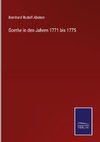 Goethe in den Jahren 1771 bis 1775