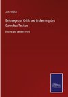 Beitraege zur Kritik und Erklaerung des Cornelius Tacitus