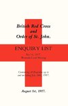 British Red Cross and Order of St John Enquiry List (No 14) 1917