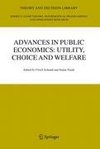 Advances in Public Economics: Utility, Choice and Welfare