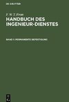 Handbuch des Ingenieur-Dienstes, Band 1, Permanente Befestigung