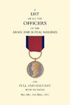 1815 List of All the Officers of the Army and Royal Marines on Full and Half-Pay with an Index.