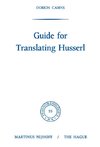 Guide for Translating Husserl