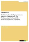 Einführung eines Grafikprogramms zur künftigen Eigenerstellung von Werbeanzeigen. Am Beispiel des Versicherungsmaklers Exemplario