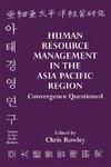 Rowley, C: Human Resource Management in the Asia-Pacific Reg