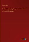 Die Bundesgesetzgebung der Schweiz unter der neuen Verfassung