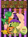 Halloween dinosaurs coloring book for kids ages 4-8