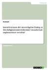 Inwiefern kann der interreligiöse Dialog in den Religionsunterricht einer Grundschule implementiert werden?