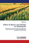 Effect of Boron and Salinity on Greengram