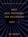 BEST JAVA PROGRAMS FOR BEGINNERS