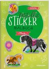 Metallic-Sticker Malbuch. Pferde