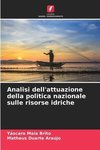 Analisi dell'attuazione della politica nazionale sulle risorse idriche