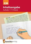 Inhaltsangabe. Aufsatz 7.-9. Klasse