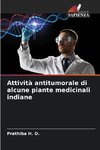 Attività antitumorale di alcune piante medicinali indiane