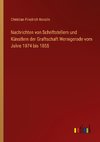 Nachrichten von Schriftstellern und Künstlern der Graftschaft Wernigerode vom Jahre 1074 bis 1855