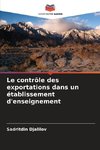 Le contrôle des exportations dans un établissement d'enseignement