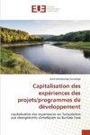 Capitalisation des expériences des projets/programmes de développement