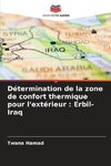 Détermination de la zone de confort thermique pour l'extérieur : Erbil-Iraq