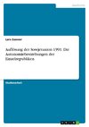 Auflösung der Sowjetunion 1991. Die Autonomiebestrebungen der Einzelrepubliken