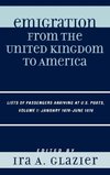 Emigration from the United Kingdom to America, Volume 1