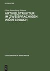 Artikelstruktur im zweisprachigen Wörterbuch