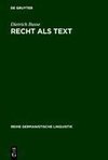 Recht als Text