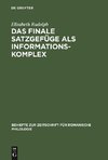 Das finale Satzgefüge als Informationskomplex