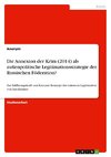 Die Annexion der Krim (2014) als außenpolitische Legitimationsstrategie der Russischen Föderation?