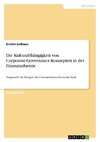 Die Kulturabhängigkeit von Corporate-Governance-Konzepten in der Finanzindustrie