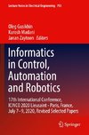 Informatics in Control, Automation and Robotics