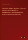 Die Flavius Josephus beigelegte Schrift Über die Herrschaft der Vernunft (IV Makkabäerbuch), eine Predigt aus dem ersten nachchristlichen Jahrhundert