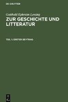 Zur Geschichte und Litteratur, Teil 1, Erster Beytrag