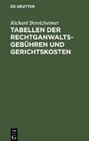 Tabellen der Rechtganwaltsgebühren und Gerichtskosten