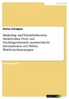 Marketing- und Vertriebstheorien. Marktformen, Preis- und Nachfrageelastizität, asymmetrische Informationen und Märkte, Wettbewerbsstrategien