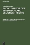 Encyclopaedie der in Deutschland geltenden Rechte, Lieferung 2, System des in Deutschland geltenden Kirchenrechts