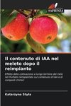 Il contenuto di IAA nel meleto dopo il reimpianto