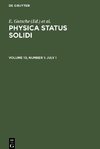 Physica status solidi, Volume 10, Number 1, July 1