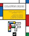 Coloring Book - Alphabet Mondrian Style